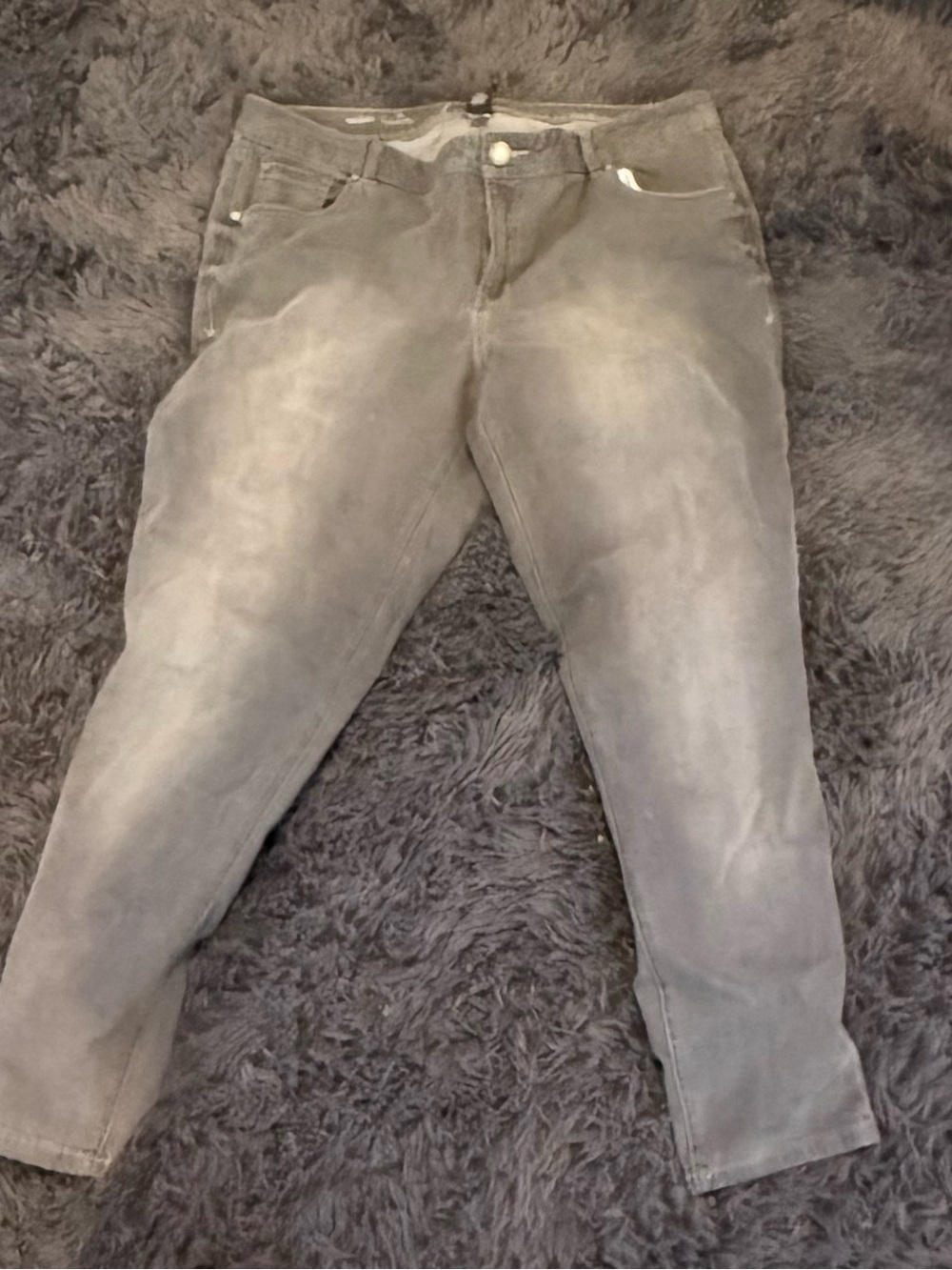 Lane Bryant Washed Gray Slim Jeggings